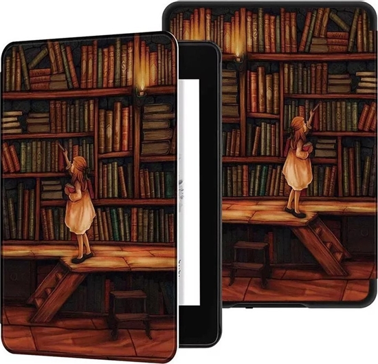 Изображение Strado Etui graficzne Smart Case do Kindle Paperwhite 1/ 2/ 3 (Library Girl)