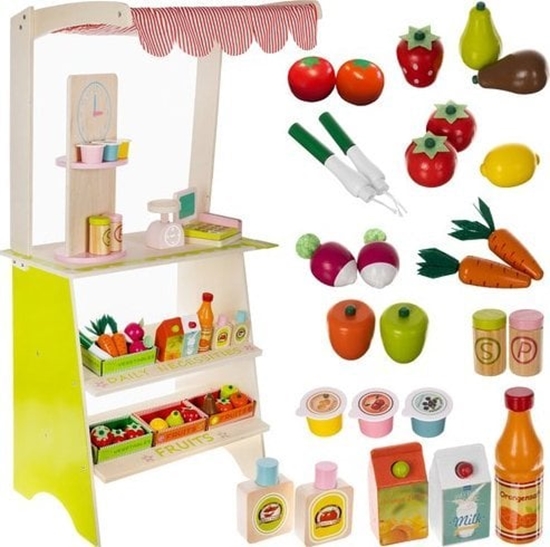 Picture of Stragan drewniany z akcesoriami Kruzzel 24888