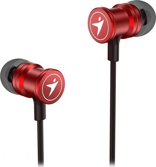 Picture of Suchawki Genius Genius HS-M316, suchawki z mikrofonem, bez regulacji gonoci na przewodzie, czerwona, 2.0, douszne, 3.5 mm jack
