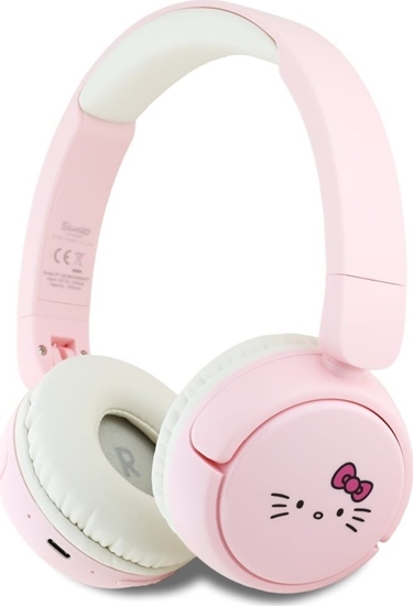 Picture of Suchawki nauszne Hello Kitty Face Logo   Bluetooth róowy