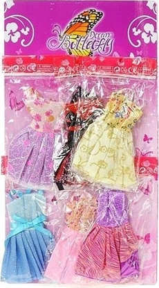 Attēls no Sukienka dla lalki 29cm 6szt