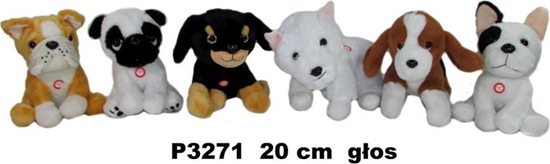 Picture of Sun-Day PLUSZAK PIES Z GLOSEM 20CM SIEDZACY