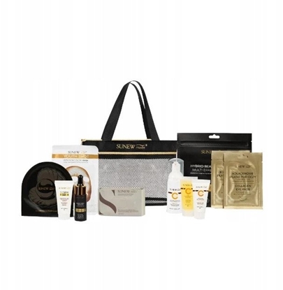 Attēls no SUNEWMED_SET Lekki krem z witamin C 20ml + el rozpuszczajcy naskórek 20ml + aktywna pianka oczyszczajca 40ml + odmadzajcy krem przeciwsoneczny 20ml + aktywator pod krem i pod oczy 20ml + chusteczki do demakijau 8szt + intensywne nocne patki regen