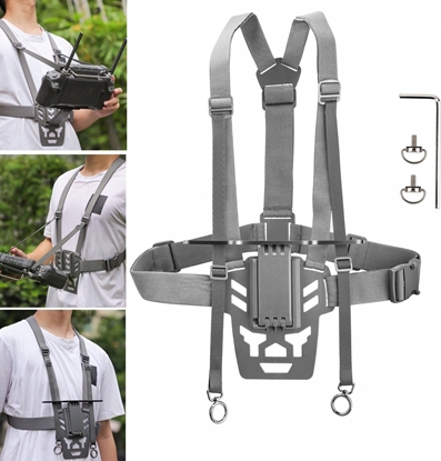 Attēls no SunnyLife Szelki Uchwyt Pasek Na Szyj Rami Chest Mount Do Pilota Drona Dji Rc Plus / Zj844-d