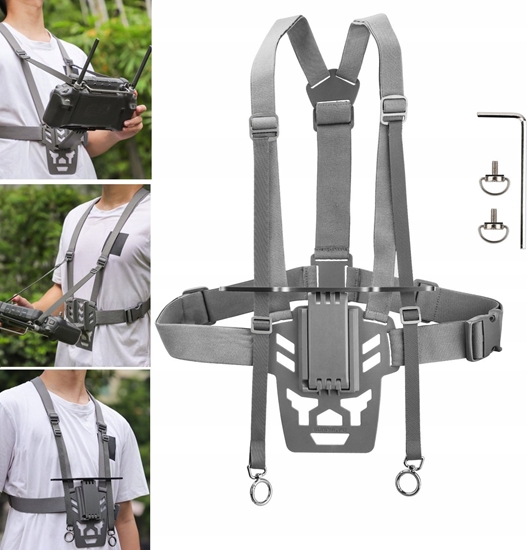 Picture of SunnyLife Szelki Uchwyt Pasek Na Szyj Rami Chest Mount Do Pilota Drona Dji Rc Plus / Zj844-d