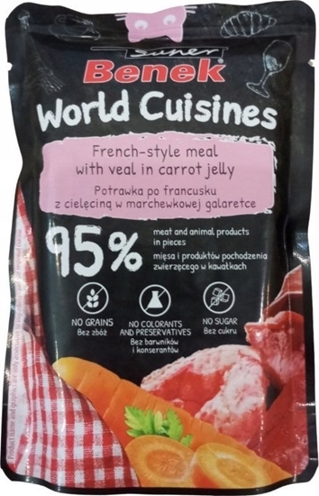 Picture of SUPER BENEK  SASZ.KOT 100g  WORLD         CUISINES CIELCINA W MARCHEWKOWEJ GALARETCE