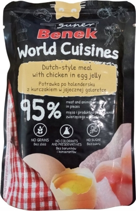 Picture of SUPER BENEK  SASZ.KOT 100g  WORLD         CUISINES KURCZAK W JAJECZNEJ GALARETCE