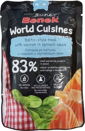 Picture of SUPER BENEK  SASZ.KOT 100g  WORLD         CUISINES OSO W SZPINAKOWYM SOSIE