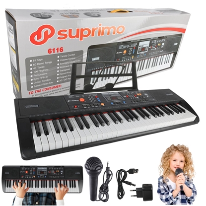 Picture of SUPRIMO 6116 keyboard edukacyjny bateryjny klawisz