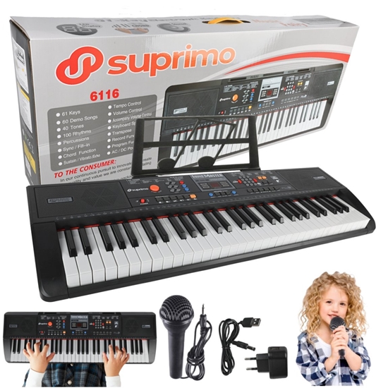 Picture of SUPRIMO 6116 keyboard edukacyjny bateryjny klawisz