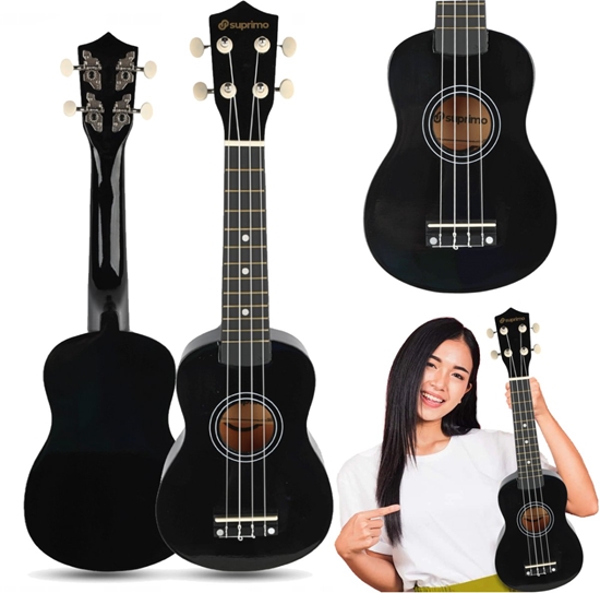 Picture of SUPRIMO UK21 BK ukulele sopranowe 21"" czarne drewn