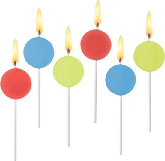 Picture of Susy Card SUSYCARD Dekokerzen Mix it rund 3-farbig sort., 6er