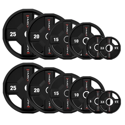 Attēls no Svara disku komplekts TPC SET OLYMPIC POLYURETHANE PLATES 2 x 2.5 - 25 KG CPU  - 155KG HMS