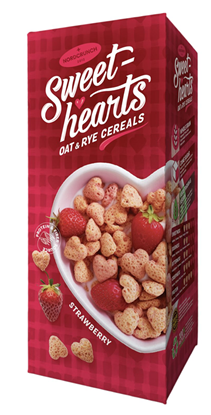 Picture of Sweethearts rudzu un auzu bumbiņas ar zemenēm, 150g