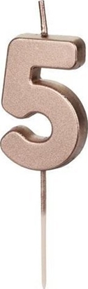 Picture of wieczka urodzinowa 5 róowe zoto 4.5cm