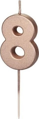 Picture of wieczka urodzinowa 8 róowe zoto 4.5cm