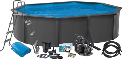 Picture of Swim & Fun Basic Pool Oval 490 x 360 x 120 cm, Anthracite Grey