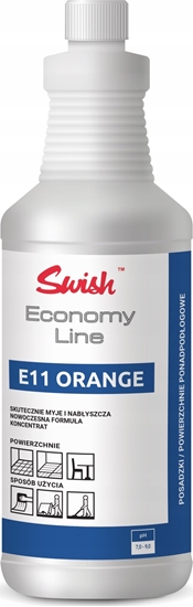 Изображение Swish SWISH - E11 Orange preparat do mycia powierzchni odpornych na dziaanie wody, 1 l