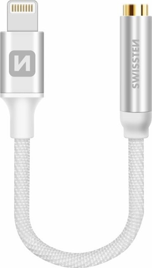 Picture of Swissten Lightning to Jack 3.5mm Audio Adapter for iPhone and iPad 15 cm