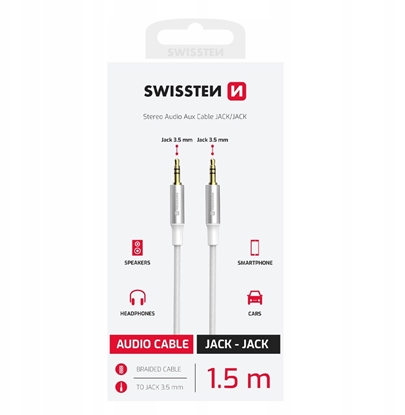 Attēls no Swissten Textile AUX Audio Vads 1.5m
