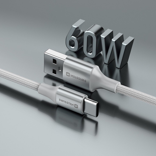 Picture of Kabel USB Swissten USB-A - USB-C 1.5 m Biay (8595217487673)