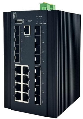 Picture of Level One LevelOne IGU-2072 tīkla pārslēgs Vadīts L2+ Gigabit Ethernet (10/100/1000) Melns