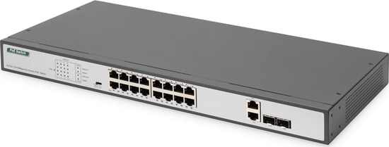 Picture of Switch Digitus Digitus 16 Port Fast Ethernet PoE Switch, 19 Inch, Unmanaged, 2 Uplinks
