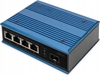 Изображение Digitus 4 port Fast Ethernet network PoE switch, industrial, unmanaged, 1 SFP uplink