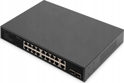 Picture of Switch Digitus DIGITUS Switch 16+2Port 2Gigabit SFP PoE schwarz