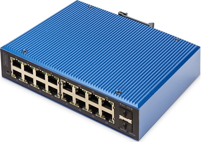 Picture of Digitus Industrial 16+2 port L2 managed Gigabit Ethernet PoE switch