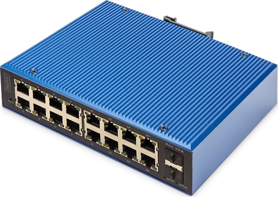 Picture of Digitus Industrial 16+2 port L2 managed Gigabit Ethernet PoE switch