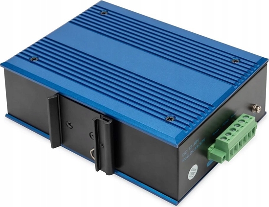 Изображение Digitus 8 port Fast Ethernet network switch, industrial, unmanaged, 1 SFP uplink
