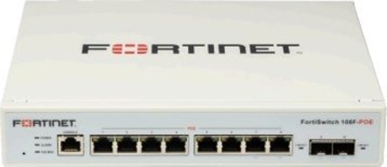 Изображение Switch Fortinet FORTINET FS-108F L2 Switch - 8 x GE RJ45 jungtys 2 x GE SFP Fanless 12V/3A power adapter of input voltage 100