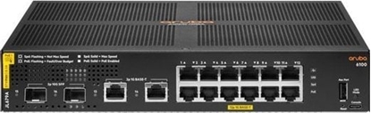 Изображение Switch HP HPE Aruba Switch CX 6100 12G 2SFP+ 12xGBit/2xSFP+ PoE 139W JL679A