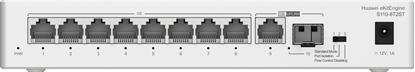 Attēls no Switch Huawei HUAWEI S110-8T2ST 8x10/100/1000BASE-T ports 1xGE SFP port 1x10/100/1000BASE-T port with 7xAC power adapter fanless