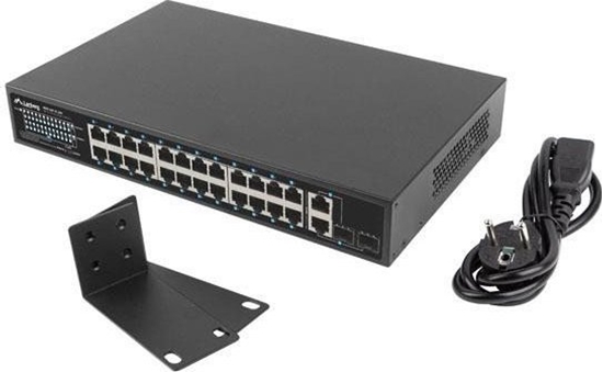 Picture of Switch Lamax Switch niezarzdzalny Lanberg 24x 100Mb PoE+/2x Combo Rack 19" Gigabit Ethernet 250W