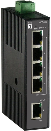 Picture of Level One LevelOne IES-0500 tīkla pārslēgs Nepārvaldīts Fast Ethernet (10/100) Melns