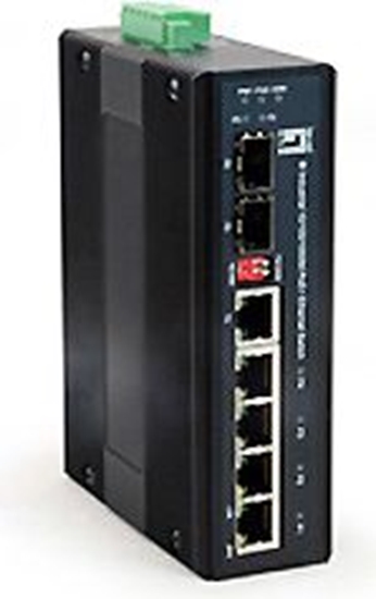 Picture of Level One LevelOne IES-0610 tīkla pārslēgs Gigabit Ethernet (10/100/1000) Power over Ethernet (PoE) Melns