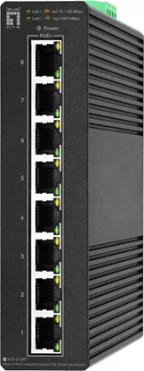Picture of Level One LevelOne IGS-2108P tīkla pārslēgs Vadīts L2 Gigabit Ethernet (10/100/1000) Power over Ethernet (PoE) Melns
