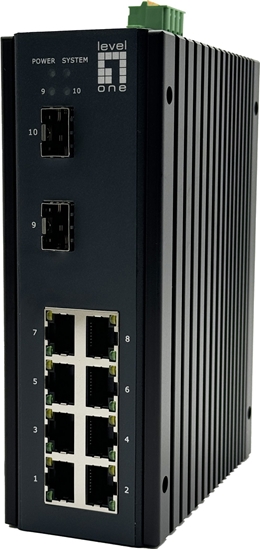Picture of Level One LevelOne IGU-1071 tīkla pārslēgs Vadīts L2+ Gigabit Ethernet (10/100/1000) Melns