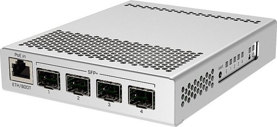 Picture of Switch MikroTik MikroTik CRS305-1G-4S+IN Zarzdzany przecznik sieciowy, 1x Ethernet Gigabit, 4x SFP+, PoE