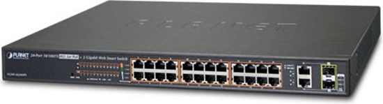 Изображение Switch Planet FGSW-2624HPS 24-portowy 24x PoE + 2 x Gigabit TP/SFP Combo