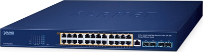 Picture of Switch Planet PLANET GS-4210-24UP4X cza sieciowe Zarzdzany L2/L4 Gigabit Ethernet (10/100/1000) Obsuga PoE Niebieski
