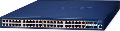 Picture of Switch Planet PLANET GS-6311-48P6X cza sieciowe Zarzdzany L3 Gigabit Ethernet (10/100/1000) Obsuga PoE Niebieski