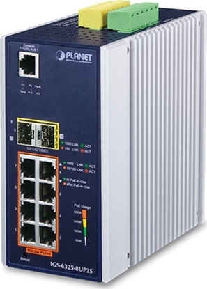Picture of Switch Planet PLANET IGS-6325-8UP2S cza sieciowe Zarzdzany L3 Gigabit Ethernet (10/100/1000) Obsuga PoE Aluminium, Czarny