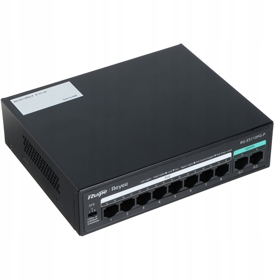 Picture of SWITCH POE RG-ES110FG-P 8-PORTOWY REYEE