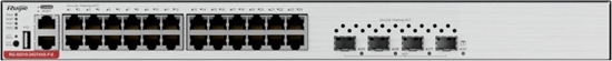 Picture of Switch RUIJIE Zarzdzalny Switch | L3 | 24 porty 1Gbit + 4 porty SFP+ 10Gbit | 24 porty PoE+ (740W max) | 2 sloty na zasilacze (brak w zestawie) | Rack (RG-S5310-24GT4XS-P-E)