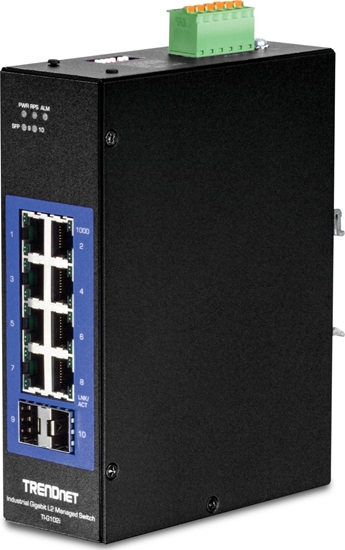 Picture of Trendnet Switch 10-port Industrial Gbit PoE+ L2 metall IP30