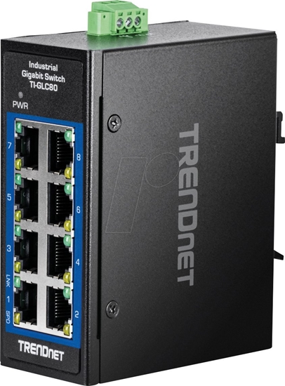 Picture of Trendnet 8-Port Industrial Gigabit DIN-Rail Mini Switch