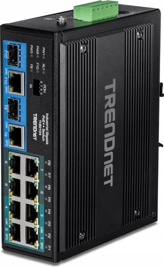 Picture of Trendnet Switch 10-port Industrial Gbit PoE++ Din-Rail